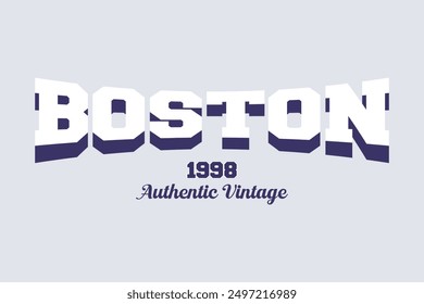 boston Streetwear Graphic design vector typography for t shirt