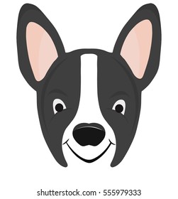 Boston Terrier Dog Emoji Happy Smiling Face