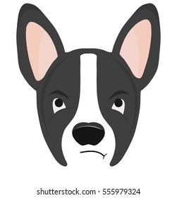 Boston Terrier Dog Emoji Irritated Face