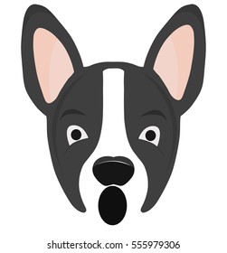 Boston Terrier Dog Emoji Shocked Face