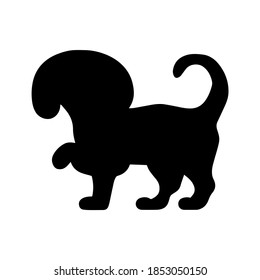Boston terrier dog and hearts vector 
