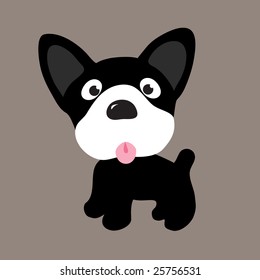 Boston Terrier Puppy Vector (more dogs in portfolio)