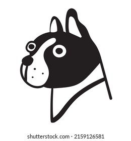 Boston Terrier. Vector illustration on white background.