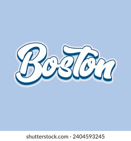 Boston typography design with map vector. Editable college t-shirt design printable text effect vector	