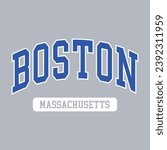 Boston typography design vector, usa state shirt design vector. Jersey design vector, T-shirt design for usa 