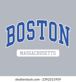 Boston typography design vector, usa state shirt design vector. Jersey design vector, T-shirt design for usa 