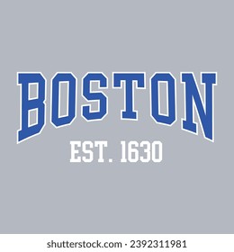 Boston typography design vector, usa state shirt design vector. Jersey design vector, T-shirt design for usa 