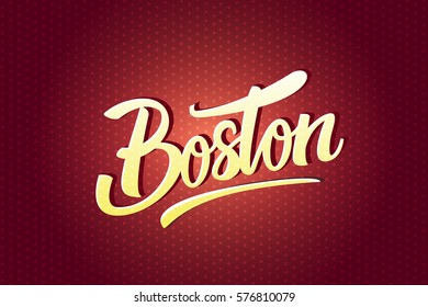 Boston typography lettering design