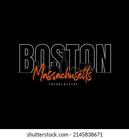 boston typography tshirt and apparel design 
