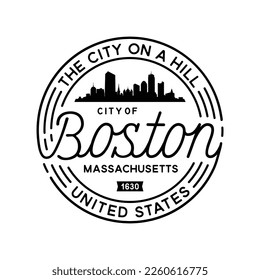 Boston Vector design template. Boston Massachusetts logotype. Vector and illustration.