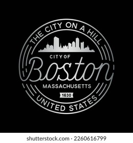 Boston Vector design template. Boston Massachusetts logotype. Vector and illustration.