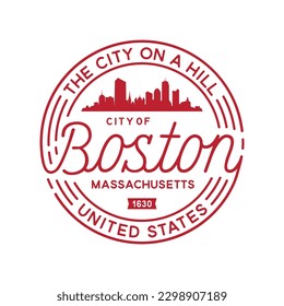 Boston Vector design template. Boston Massachusetts logotype. Vector and illustration.