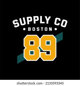 tipografía vectorial boston para ropa de camiseta varisity. perfecto para el diseño de camisetas simples impresas