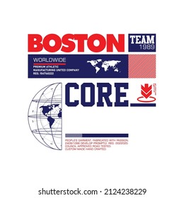 boston worldwide team simple vintage fashion