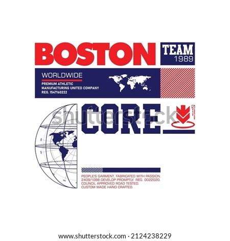 boston worldwide team simple vintage fashion