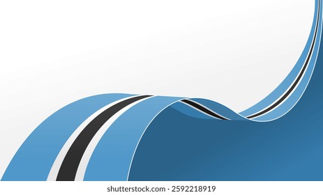 bostwana flag wave isolated copy space background