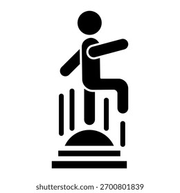 Bosu Ball Exercise Icon Element For Design
