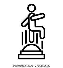 Bosu Ball Icon Elemento de ejercicio para el diseño