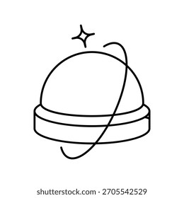 bosu ball icon with white background vector stock illustration
