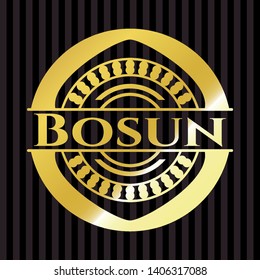 Bosun gold emblem or badge. Vector Illustration. Detailed.