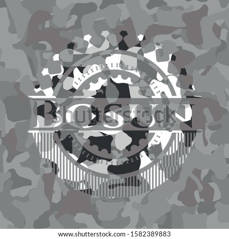 Bosun on grey camouflage pattern