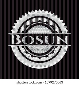 Bosun silvery badge or emblem. Vector Illustration. Mosaic.