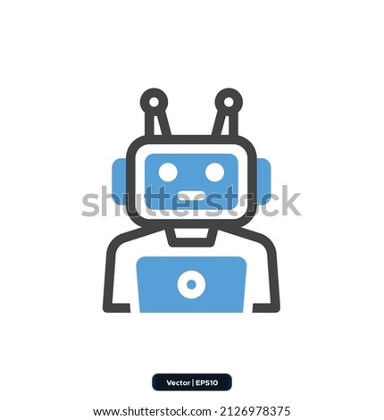 Bot Assistant icon. Digital marketing web icon for business and social media marketing, customer insight, and advertising. Minimal set of marketing, SEO icons.