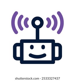 bot assistant icon. vector dual tone icon for your website, mobile, presentation, and logo design.