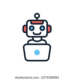 Bot Assistant icon in vector. Logotype