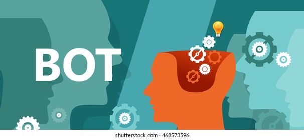 Bot head gear illustration computer technology head gear