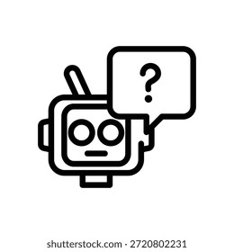 bot helper outline icon vector design good for web or mobile app