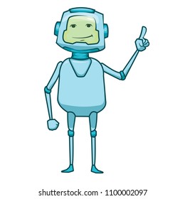 Bot icon. Chatbot icon concept. Cute smiling robot. Vector modern line character illustration isolated on white background. Outline robot sign design. Voice support service bot. Virtual online support