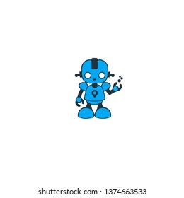 Bot icon. Chatbot icon. Vector flat line cartoon illustration isolated on white background. Voice support service bot. Virtual online support