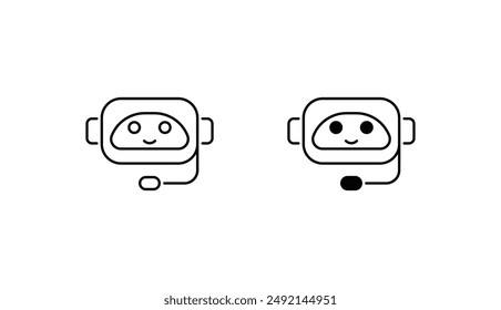 Bot icon design with white background stock illustration