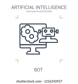 bot icon. high quality line bot icon on white background. from artificial intelligence collection flat trendy vector bot symbol. use for web and mobile
