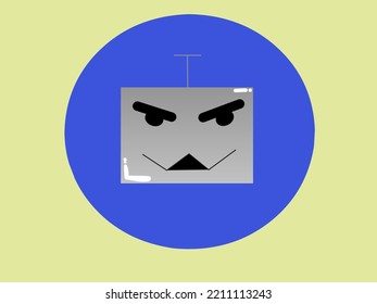 Bot icon. Robot icon concept. Robot head animation. Vector illustration of a modern line character isolated on a green background. Robot sign design outline.