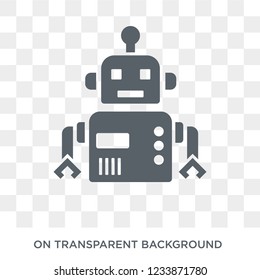 Bot icon. Trendy flat vector Bot icon on transparent background from Internet Security and Networking collection. 