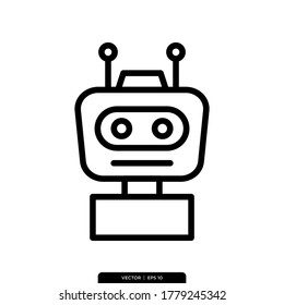 Bot Icon Vector Illustration Logo Template 