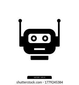 Vorlage für Bot-Symbol-Vektorgrafik-Logo 