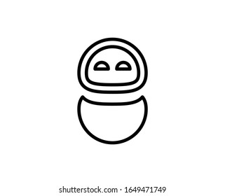 Bot line icon. Vector symbol in trendy flat style on white background. Web sing for design.