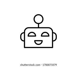 Bot line icon. Vector symbol in trendy flat style on white background. Web sing for design.