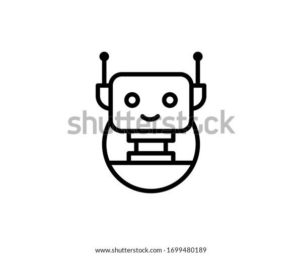 Bot Line Icon Vector Symbol Trendy Stock Vector (royalty Free) 1699480189