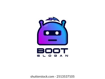 Bot logo design vector concept. Bot icon virtual smart assistant. Customer support service. Vector illustration