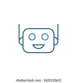 Bot logo template vector icon design