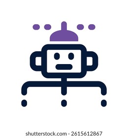 bot machine dual tone icon. Sleek and modern vector icon for websites, mobile apps, marketing materials, and corporate design. Fully scalable and ready to use.