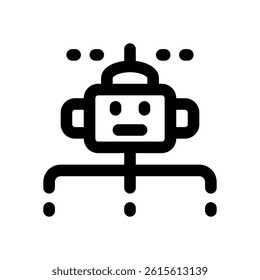 bot machine line icon. Clean and minimalist vector icon for websites, mobile apps, presentations, and logos. Fully scalable and customizable for any project.