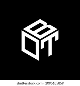 BOT Unique abstract geometric vector love letter logo design.