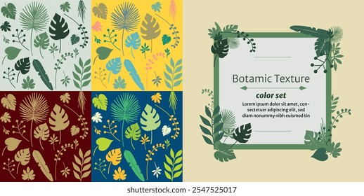 Botamic tropical texture and pattern