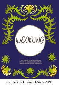 Botanic card with dandelions and cherry flowers. Spring ornament concept. Floral poster, invite. Vector layout decorative greeting card or invitation design background. Romantic design.
