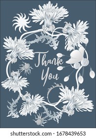 Botanic card with dandelions and cherry flowers. Spring ornament concept. Floral poster, invite. Vector layout decorative greeting card or invitation design background. Romantic design.
